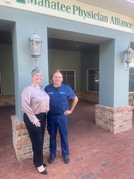 Melissa Durham standing outside Manatee Physician Alliance