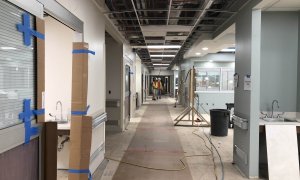 Hallway in the new Emergency Care Center