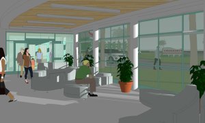 Rendering of the Patient and Visitor Waiting Room. 