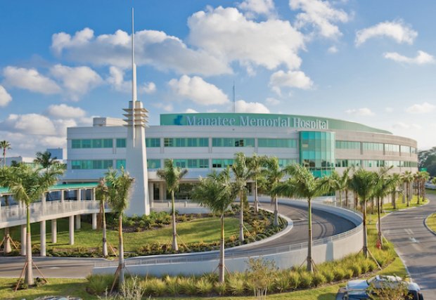 Vista aérea del Manatee Memorial Hospital