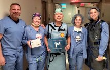 Dr Nguyen posing with the MMH Cath Lab Team 